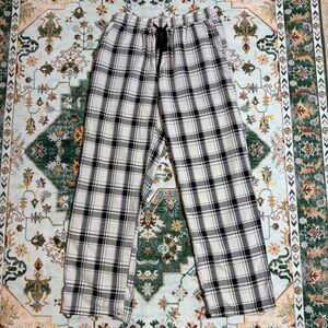 Men's Plaid Lounge Pants Drawstring Casual Pajama Bottoms Sleepwear Size M